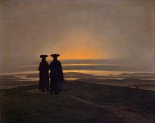 Sunset, 1837. Creator: Caspar David Friedrich