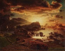 Sunset, 1851. Creator: Larsson, Marcus (1825-1864)