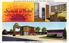 Sunset Motel, Amarillo, Texas, USA, 1951