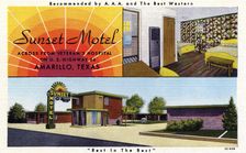 Sunset Motel, Amarillo, Texas, USA, 1951