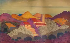 Sunset near Colliure c20th century. Artist: Derwent Lees