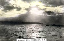 Sunset over English Bay, Vancouver, British Columbia, Canada, c1920s. Creator: Cavenders Ltd