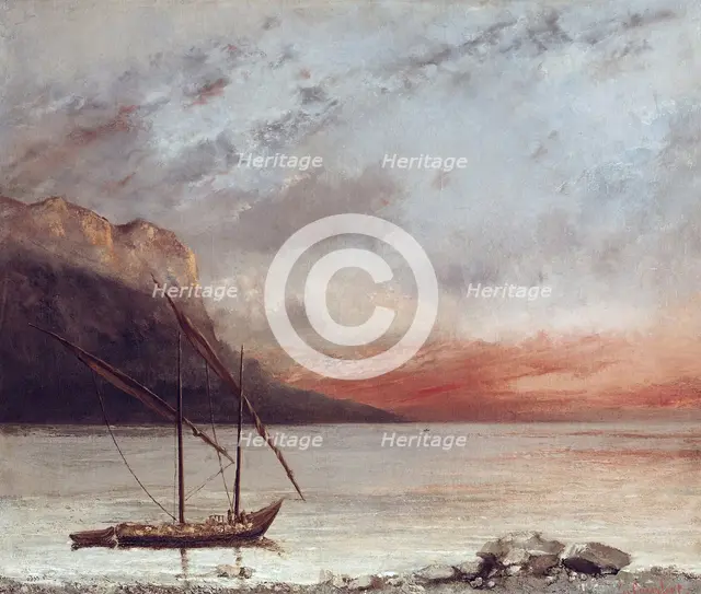 Sunset over Lake Leman, 1874.