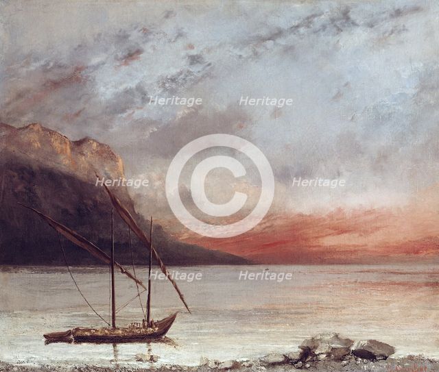 Sunset over Lake Leman, 1874.