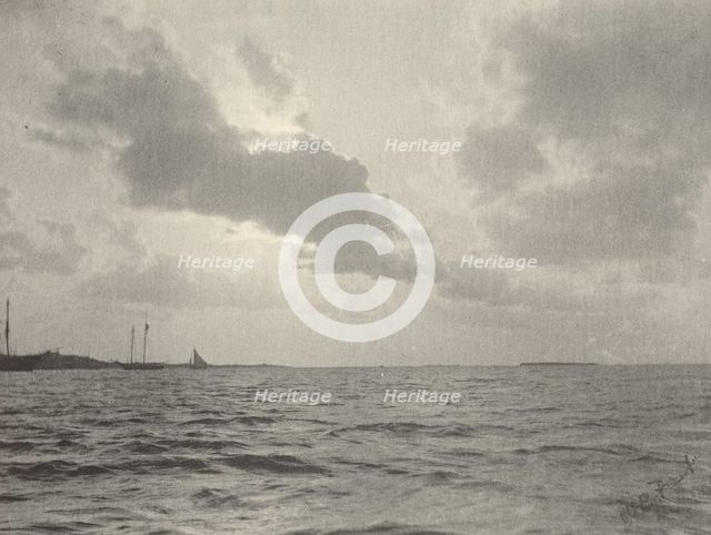 Sunset Over Water, 1890s. Creator: William B Post.