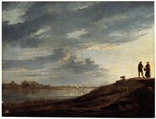 Sunset over the River 1650s. Artist: Aelbert Cuyp