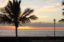 Sunset over the sea, Tazacorte, La Palma, Canary Islands, Spain, 2009
