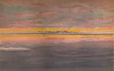 Sunset off the North Coast of Asia, North of the Mouth of the Chatanga, 1893, (1897). Artist: Fridtjof Nansen
