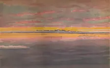 Sunset off the North Coast of Asia, North of the Mouth of the Chatanga, 1893, (1897). Artist: Fridtjof Nansen