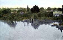 Sunset on the Thames, Caversham, Berkshire, 20th Century