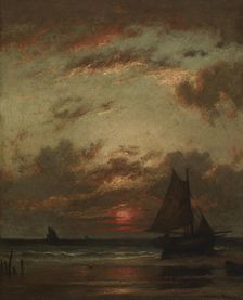 Sunset on the Coast, c1870-75. Creator: Jules Dupré