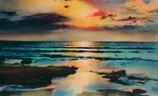 Sunset on the Pacific. La Jolla, California c1941