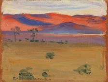 Sunset on the Savannah, 1909. Creator: Akseli Gallen-Kallela