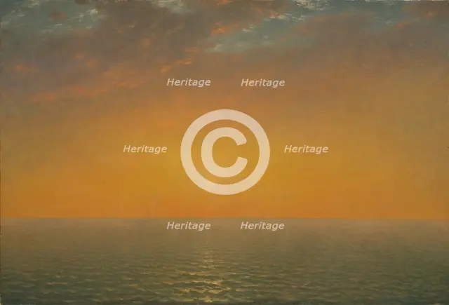 Sunset on the Sea, 1872. Creator: John Frederick Kensett.
