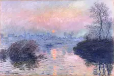 Sunset on the Seine at Lavacourt, Winter Effect. Artist: Monet, Claude (1840-1926)