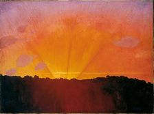 Sunset, Orange Sky, 1910. Creator: Vallotton, Felix Edouard (1865-1925)