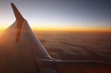 Sunset at 35,000 feet above La Palma, Canary Islands, Spain, 2009. Creator: Peter Thompson