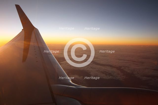 Sunset at 35,000 feet above La Palma, Canary Islands, Spain, 2009. Creator: Peter Thompson.