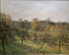 Sunset at Eragny-sur-Epte, Autumn, 1902. Artist: Camille Pissarro