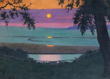 Sunset At Grace, Orange And Violet Sky , 1918. Creator: Vallotton, Felix Edouard (1865-1925)