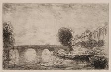 Sunset at Pont Marie, 1890. Creator: Auguste Louis Lepère (French, 1849-1918)