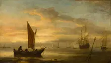 Sunset at Sea, 1680. Creator: Willem van de Velde the Younger