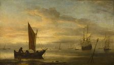 Sunset at Sea, 1680. Creator: Willem van de Velde the Younger