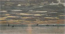 Sunset at Sea, 1865-1870. Artist: Claude Monet