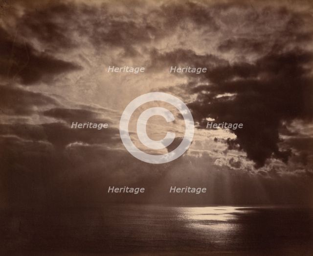 Sunset at Sea, 1860s. Creator: Colonel Stuart Wortley.