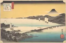Sunset at Seta, ca. 1832., ca. 1832. Creator: Ando Hiroshige