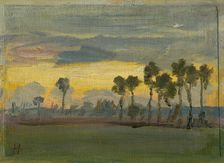 Sunset, around 1892. Creator: Jozef Hanula