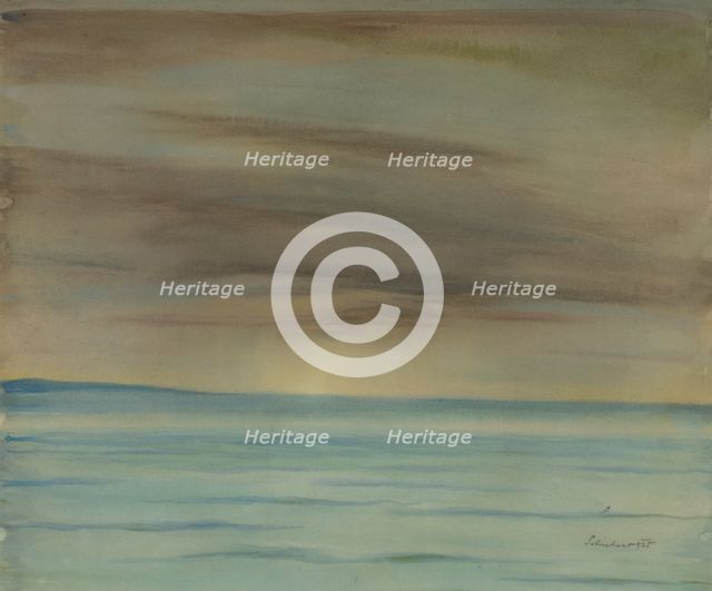 Sunset by the sea, 1935. Creator: Július Schubert.