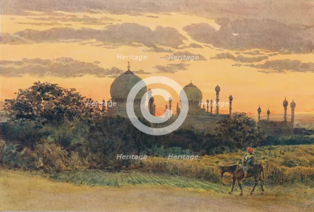 'Sunset Behind the Ibrahim Roza, Bijapur', c1880 (1905). Creator: Alexander Henry Hallam Murray.
