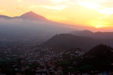 Sunset behind Mount Teide, volcano on Tenerife, Canary Islands, 2007
