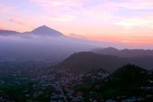 Sunset behind Mount Teide, volcano on Tenerife, Canary Islands, 2007