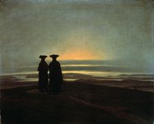 Sunset (Brothers) between 1830 and 1835. Artist: Caspar David Friedrich
