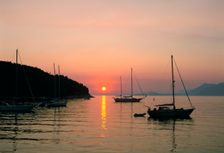 Sunset, Cavtat, Croatia. Creator: Peter Thompson