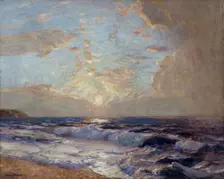 Sunset: Cornish Coast, by 1920. Creator: Julius Olsson