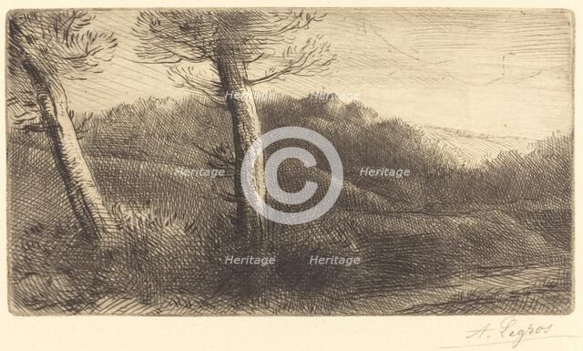 Sunset (Coucher du soleil). Creator: Alphonse Legros.