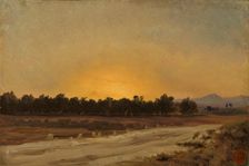 Sunset, (Elche), c1861. Creator: Carlos de Haes