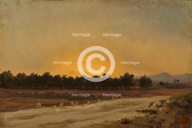 Sunset, (Elche), c1861. Creator: Carlos de Haes.