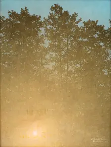 Sunset. Fontainebleau, 1900. Creator: Møller, Valdemar Schønheyder (1864-1905)