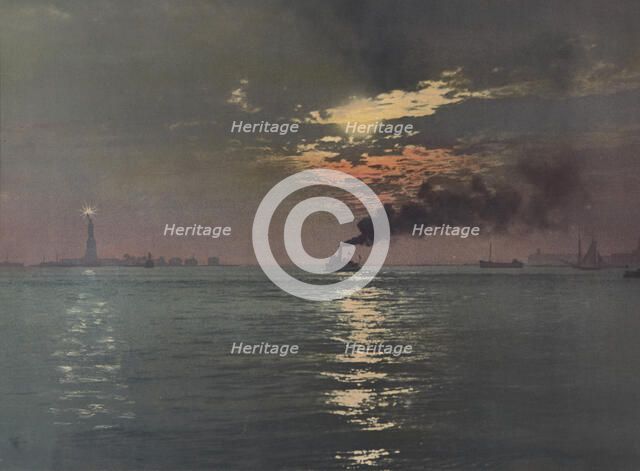 Sunset from the Battery, New York, c1901. Creator: Unknown.