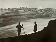 Sunset from the Summit of Fuji 1910. Creator: Herbert Ponting