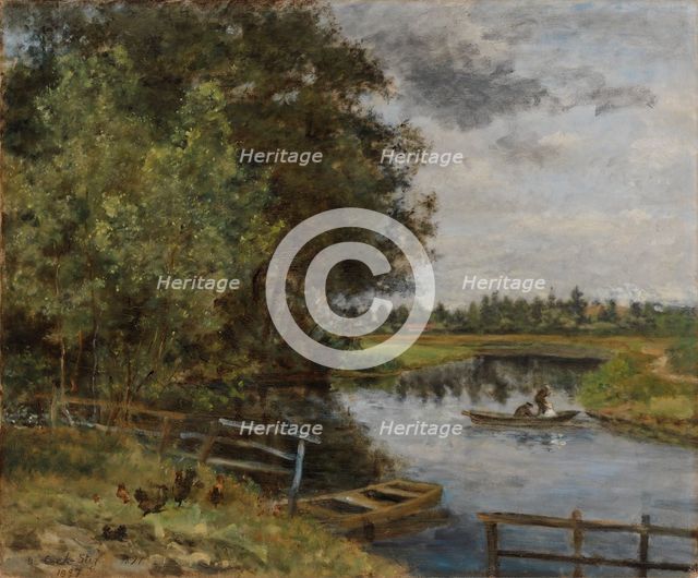 Sunset, Gasny, 1897. Creator: Julia Stigzelius-de Cock.