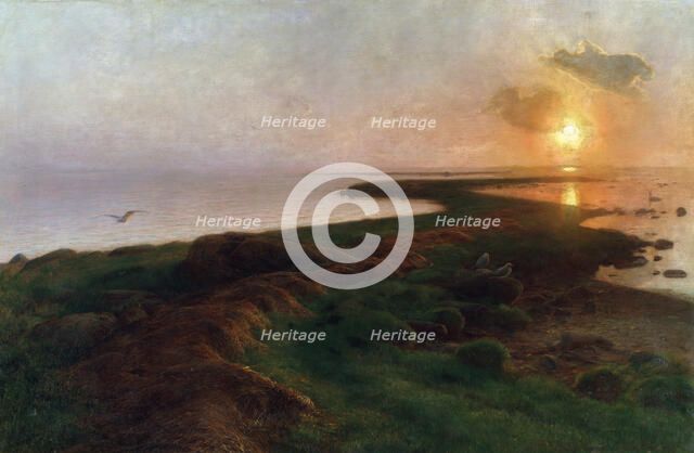 'Sunset in a Lagoon', 1897.  Artist: Hans Ole Brasen