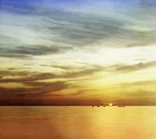 Sunset in Gagra, between 1905 and 1915. Creator: Sergey Mikhaylovich Prokudin-Gorsky