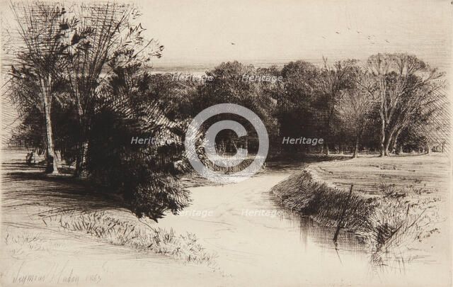 Sunset in Ireland, 1863. Creator: Francis Seymour Haden.