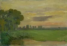 Sunset in Kaloc, 1890-1900. Creator: Jozef Hanula