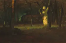 Sunset in the Woods, 1891. Creator: George Inness